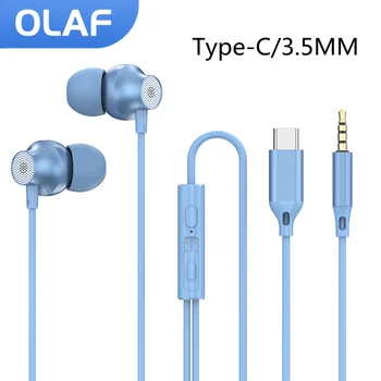 OLAF Type-C/3,5 mm Slušalice Žičane Slušalice Sa Mikrofonom Slušalice Sportski Slušalice Igra Za Xiaomi Smartphone Huawei Slušalice