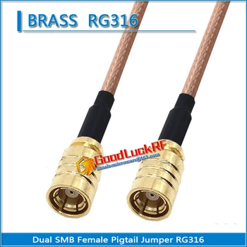1 Kom. High-end Dual SMB Ženski SMB Utikač s žicu RG316 produžni kabel RF Konektor 50 Ω s niskim gubicima