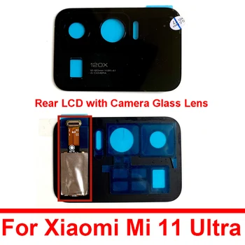 100% Original Novi Stražnji LCD Zaslon osjetljiv na Dodir Digitalizator Za Xiaomi Mi 11 Ultra Mi11 Ultra s Stražnja Kamera Stakleni Objektiv