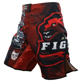 MMA Za Muškarce Crvena Muay Tajlandski Boks Kratke hlače Fitness Teretana sweatpants Jeftini Kratke hlače Za Kickboxing Borbe Hlače Sportske Kratke hlače Boxe