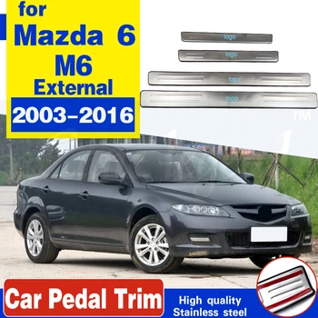 visokokvalitetna Ploča od Nehrđajućeg čelika/vanjski Vrata Prag Jastuk na prag za 2003-2016 Mazda 6 M6 Auto stil