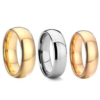Ljubavne Sindikati 100% Prsten od volfram karbida za muškarce i žene, zaručnički prsten za par zaručnički prsten 4/6/8 mm, boja zlata