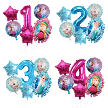 Disney Zamrznute Princeza Balon Elsa Anna Balon Skup od 32 inča Broj Rođendan Isporuke Dječji Tuš Večernje Uređenje Globusa
