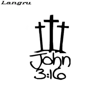 Langru Križeve na Ivana 3:16 kršćanski Isusom Auto naljepnice za auto styling i pribor Jdm