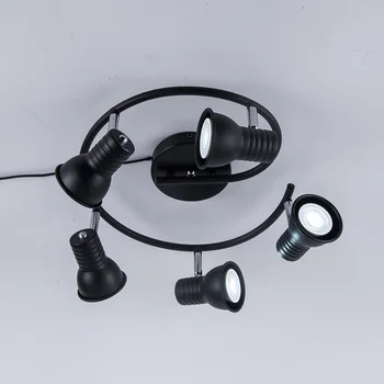 Moderni rotirajući Led Stropna svjetiljka crna podesivi 5 glava GU10 spot lampa potkrovlje kuhinja spavaća soba hodnicima stropna svjetiljka