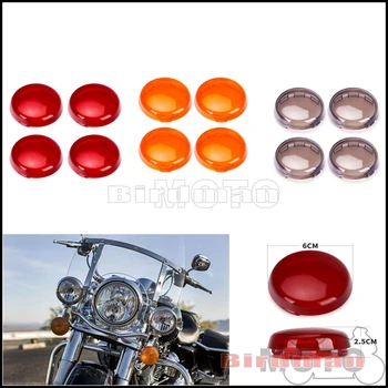 Za Harley Softails Sportster Road King Touring 4x/2x Motocikl Pokazivač Smjera Objektiv Pokazatelj Poklopac Metak Мигалка Poklopac Lampe