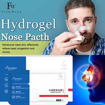 Гидрогелевая maska za nos FlowWeek 6 kriški vlaži kožu nosa efikasno uklanja začepljen nos i rinitis Blagi siguran sastojak