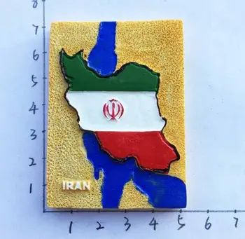 Iranski Perzijski Zaljev Kaspijskog Kreativni Zastava Map 3D Magneti Za Hladnjak Turističkih Suvenira Magnetne Naljepnice Na Hladnjak