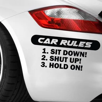 Naljepnica za unutrašnjost automobila smiješno pravila automobila moda vinil naljepnica auto ukras