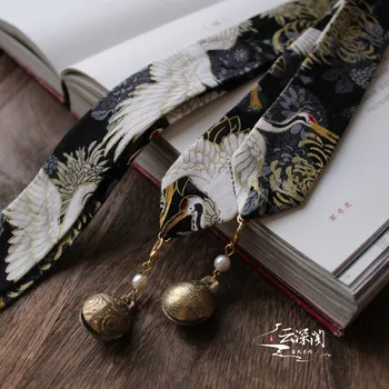 Bakreno zvono lijep uzorak zmaj muška i ženska odjeća протирает drevne vjetrenjača trake za kosu Hanfu kićanka traka za kosu