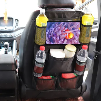 Organizator Stražnjeg Sjedala Automobila s Držačem za Tablet računalo sa Zaslonom osjetljivim na Dodir + 9 Džepova za Pohranu, Prostirke za Zaštitu Naslona Autosjedalice za malu Djecu