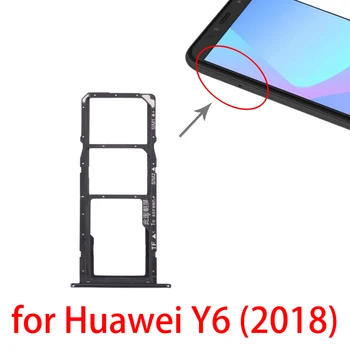 Ležište za SIM kartica + ležište za SIM kartica + Ladica za Micro SD kartica za Huawei Y6 (2018)