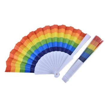 Home Dekor Ventilator Rainbow Ručno Sklopivi Navijač Plesna Žurka gay Pride Ukras Fan-art Dekor Obrt 1 Kom