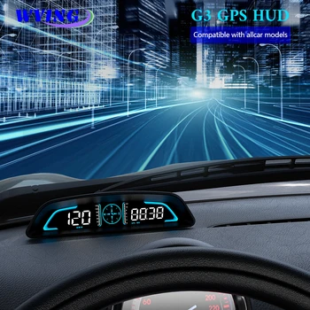 WYING G3 Auto GPS Glavnom Zaslonu Auto Elektronika HPD Projektor, Zaslon Digitalni Automobilski Brzinomjer dodatna Oprema Za Sve Automobile