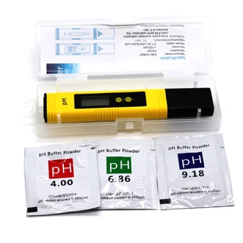 Digitalni LCD-PH-Metar Pen Tester Točnosti 0,01 Akvarij Bazen Voda Vino Urin Automatska Kalibracija s Plastičnom Kutijom