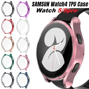 Zaštitna torbica za Samsung Galaxy Watch 4/5 40 mm 44 mm Soft TPU Branik sa Zaštitom od Ogrebotina Zaštitnik Ekrana za 5 Sati 44 mm 40 mm Poklopac