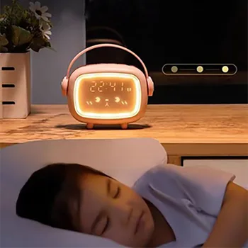 LED Digitalni Anđeo Alarm noćno svjetlo Glas Buđenje Stolni Satovi E Pametni Kućni Alarmi Noćni Dječje Sobe