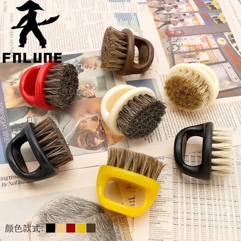 FnLune 1 Kom. Prsten Dizajn Konjska Dlaka Muška Četka Za Brijanje Plastični Prijenosni Brijač Četke Za Bradu, Salon Za Čišćenje Lica Britva Četka