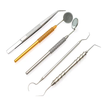 Stomatološka ogledalo za usta od nehrđajućeg čelika, stomatološka sonda, stomatološki zakrivljena pincete, alat za pregled stomatologa, objektiv za usta, интраоральная skladište