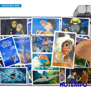 50 komada Klasična Animacija Hayao Miyazaki Film Crtani Plakat Naljepnice za Djecu Tiskanice Knjige Telefon Laptop Bicikl Naljepnica Igračke