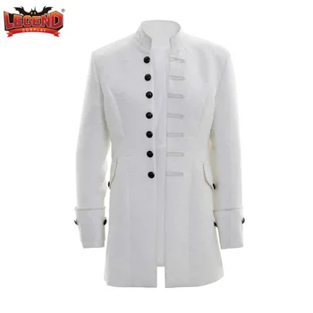 Muška odjeća Steampunk Starinski odijelo za косплея zimska vojna Jakna Gotička Victorian bijeli princ jaknu, Kaput