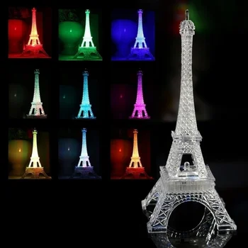 Led Svjetiljka s pozadinskim Osvjetljenjem, Eiffelov Toranj, Centralno Dekoracija Za Torte, Dekoracija za Valentinovo Poklon