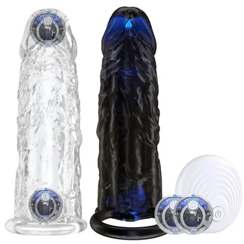 Gospodo Alati Za Masturbaciju Kondome S Pojačanim Seks-Igračke Muške Seksualne Kondomi Seksi Muški Penis proširenje Punila Rukava Vibracija sexshope