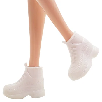 NK/ 5 Parova Lutkarske cipela, Bijele Sportske Trendi Sandale Na Visoku Petu cipele Za Barbie Lutke Pribor, Kvalitetna Dječja Igračka 