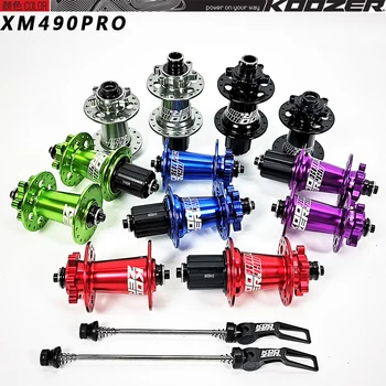 Koozer-bujes traseros XM490 PRO para bicicleta de montaña, 4 rodamientos, 9x100mm，10x135mm, QR100 x 15, 12x142mm, 32 orificios