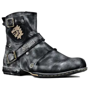 2020 muške čizme Kaubojske čizme Chukka Moto čizme zatvarač od prave kože muške cipele ručne izrade u zapadnom stilu Dizajnerske cipele