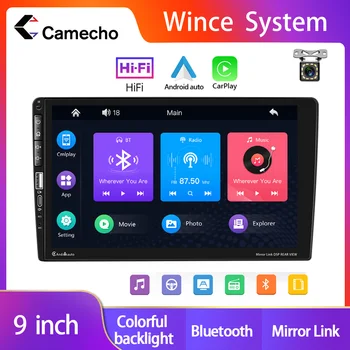 Camecho Uređaj 2 din Carplay 9-inčni Zaslon Osjetljiv na dodir Univerzalni Multimedijalni Player Bluetooth USB Uređaj Auto MP5 Carpla