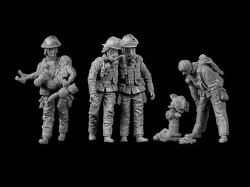Литая pod pritiskom Figurica od smole u mjerilu 1/35, Model izraelskog vojnika, Kit, za montažu na 5 osoba, Model za montažu Diorama, Uncolored