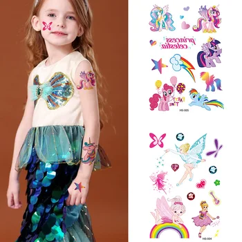 Crtani Privremene Tetovaže Dječji Ruke Ruke Sirena Jednorog Životinje Lažni Tattoo Naljepnice DIY Body Art Dječja Igračka Dar 1 List