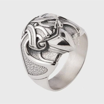 EYHIMD Viking Za Muškarce 316L Nehrđajućeg Čelika Gavran Prsten za za Žene, Za Muškarce, Jedan Gavran Prsten Biciklist Skandinavski Amulet Nakit Pokloni