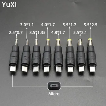 1pc Micro USB Priključak za DC 5,5 4,8 4,0 3,5 2,5 2,1 1,7 mm Priključak za Napajanje Prilagodnik Za Smartphone Tableta Punjač Pretvarač