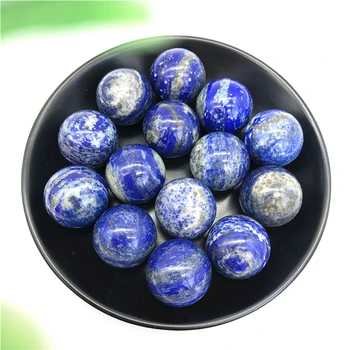 1PC 24-26 mm Prirodni lapis Lazuli Kamena Kugla Plavi Kvarc Kristal Opseg Kamen Liječeći Dekor Prirodnog kamena i Minerala