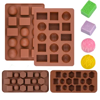 SILIKOLOVE Geometrijski Oblik Čokolade u Kalup Silikonski Kalupi za Čokoladu, Ljepljive Bomboni, Deserti Torta Dekoracije