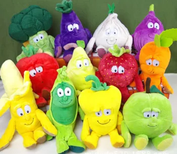 Novi voća i povrća serije jagode, Brokula Banana lubenica, banana Trešnja gljiva Soft Pliš Igračke Lutke za Djecu