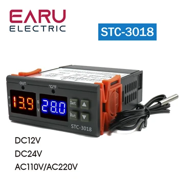 STC-3018 Dvostruki Digitalni Regulator Temperature Dva Relejna Izlaza DC12V DC 24V AC220V Termostat Termostat S Grijačem Hladnjak