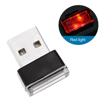 Mini-USB led lampa za modeliranje automobila Okolni svjetlo Neonski unutarnji svjetiljke Auto-nakit (7 vrsta svijetle boje)