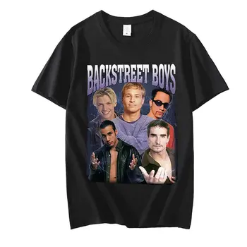 Vintage Glazbeni Sastav 90-ih Godina Backstreet Boys Majica Povrat Počast Boys-бэнду Grafički Majice Uniseks Trend Hip-Hop Ulica Majica