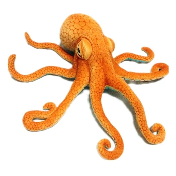 Velike Realne Preparirane Morske Životinje Soft Pliš Igračku Hobotnica Narančasta M09