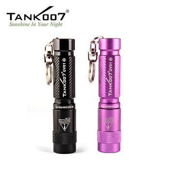TANK007 Mini EDC Prijenosni 365nm LED UV Svjetiljka Privjesak Blacklight Baklja 1 W AAA Baterija Vodootporne Ultraljubičasto Lampa