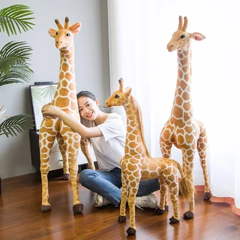 60 do 120 cm Div veličina Modeliranje Žirafa Pliš Igračke Slatka Plišane Životinje Soft Pravi Život Žirafa Lutka rođendanski Poklon za Djecu Igračka