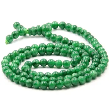 Višeslojni 108 zelene нефритовых perle od 6 mm Narukvica S Četkom Ogrlica Tibetanski Budistički Mali Buda Šarm Krunice Joga Muški Nakit