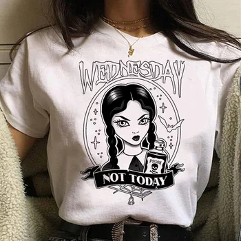 Srijeda Addams t-shirt ženska japanska grafika manga top ženski strip Japanski odjeća y2k