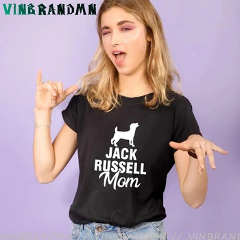 Jack Russell Mama Majica Kratkih Rukava Terijer Ljubitelje Pasa Majica Sa Po Cijeloj Površini Psi Ženska T-Shirt Majice Za Ljubitelje Pasa Odjeća Camisetas Muje