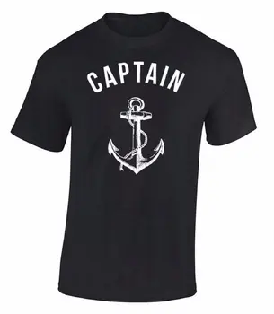 Kvalitetna Muška t-shirt Kapetan Sidro Lubanju Morski Marine Mornar Brod Morska Moda Cool Poklon marinci Košulja
