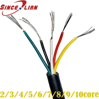 Луженый Бескислородный bakreni kabel, obloženi žicom 26AWG 28AWG 2-core 3-core i 4-core 5 6 7 8 9 10-wire wire upravljanje silom signal