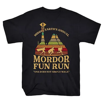 Mordor Fun Run Middle Earth's Annual One Ne jednostavno Ide Grafička Majica kratkih Rukava za Muškarce, Odjeću, grafički t-majice, Majice